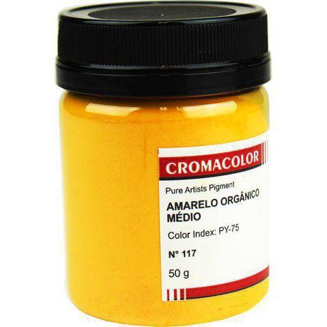 Imagem de Pigmento Artístico Puro 117 Amarelo Org Médio Cromacolor 50g