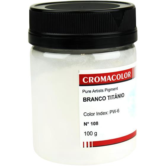 Imagem de Pigmento Artistico Puro Cromacolor 108 Branco Titânio 100g