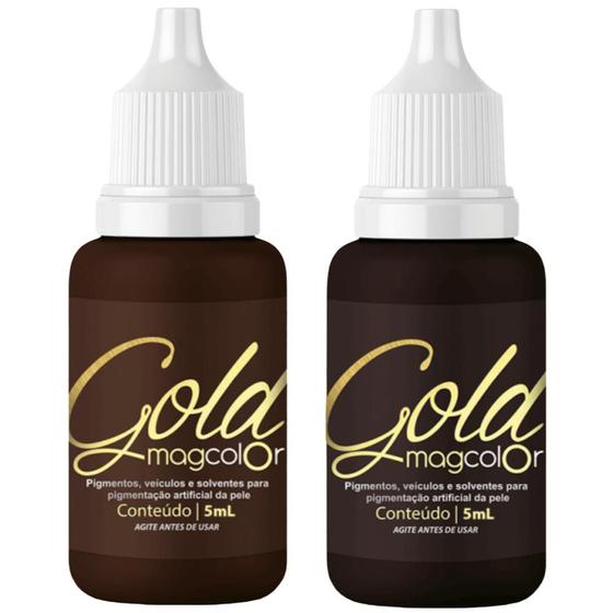 Imagem de Pigmento Mag Color Gold 5ml Micropigmentação - 2 Unidades