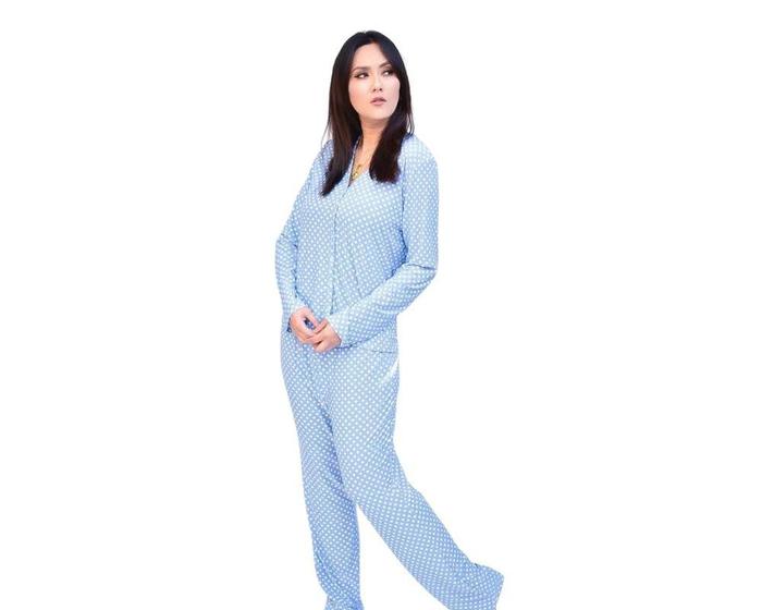 Imagem de Pijama Adulto Feminino Longo Aberto Inverno Liganete Blogueira