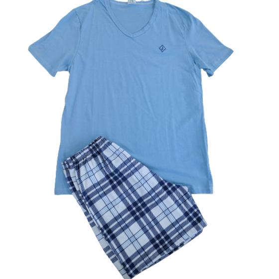 Imagem de Pijama Adulto Masculino Camiseta E Shorts 100% Algodão