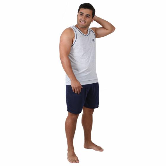 Imagem de Pijama Camiseta Masculino Verão Noite Fresquinho Regata