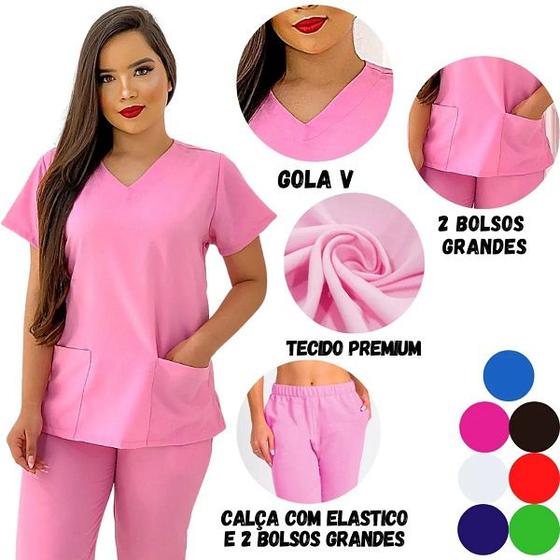 Imagem de Pijama Cirúrgico Conjunto Hospitalar-unissex-scrub-Gabardine PH - S