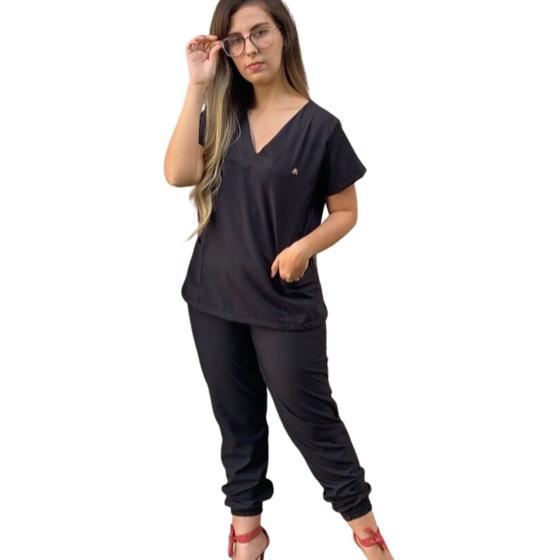 Imagem de Pijama Cirúrgico Jogger Activa Tecnica Enefermagem Scrub Enfermeira Plus Size - SJ