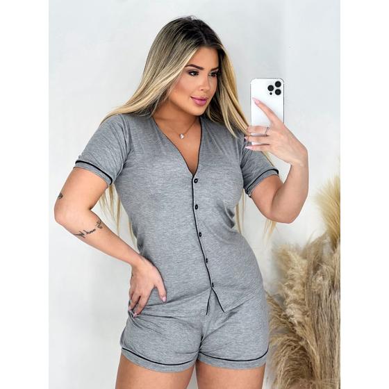 Imagem de Pijama Curto Adulto Americano Feminino Short Doll Camiseta