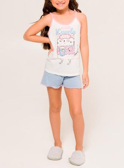 Imagem de Pijama Curto Daisy Days & Borth 49.38.0030 Infantil Lovely Meia Malha T. 04/08