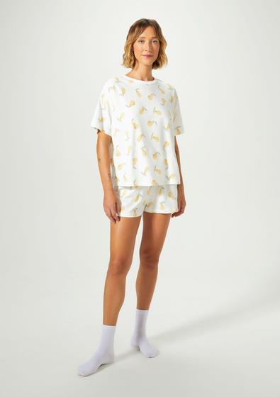 Imagem de Pijama Curto Feminino Estampado Oversized