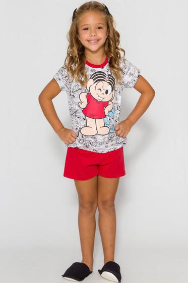 Pijama Curto Infantil Menina Turma Da Mônica Branco Evanilda Pijama Infantil Magazine Luiza 8418