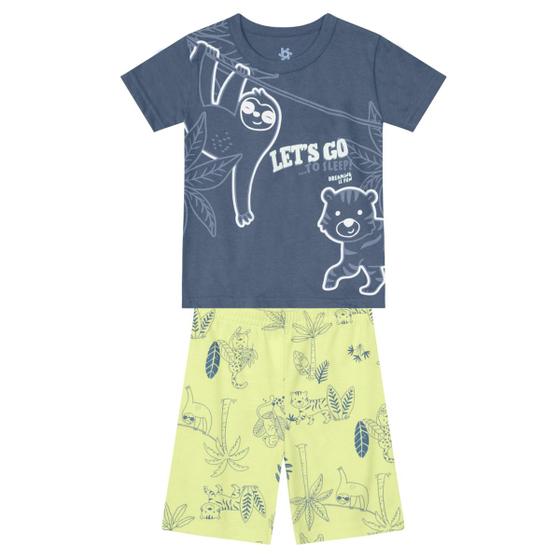 Imagem de Pijama Curto Infantil Menino Brilha no Escuro Brandili