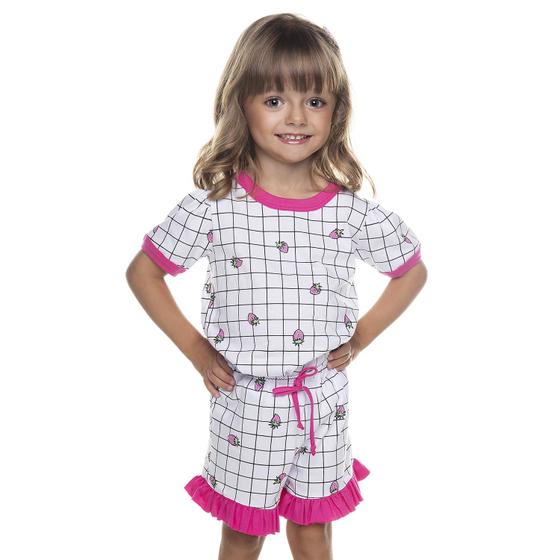 Imagem de Pijama Curto Meninas Quadriculado Moranguinhos Have Fun