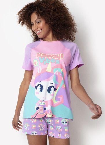 Imagem de Pijama Curto Viscolycra Unicornio Kawaii Puket