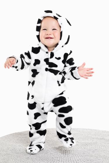 Imagem de Pijama Dálmata com Capuz e Pezinho Antiderrapante Muito Fofinho e Quentinho Casa Dona