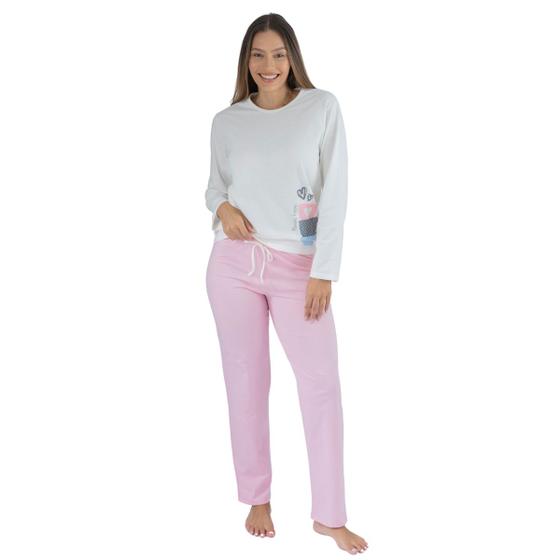 Imagem de Pijama De Frio Feminino Inverno Ovelha Empório Do Algodão