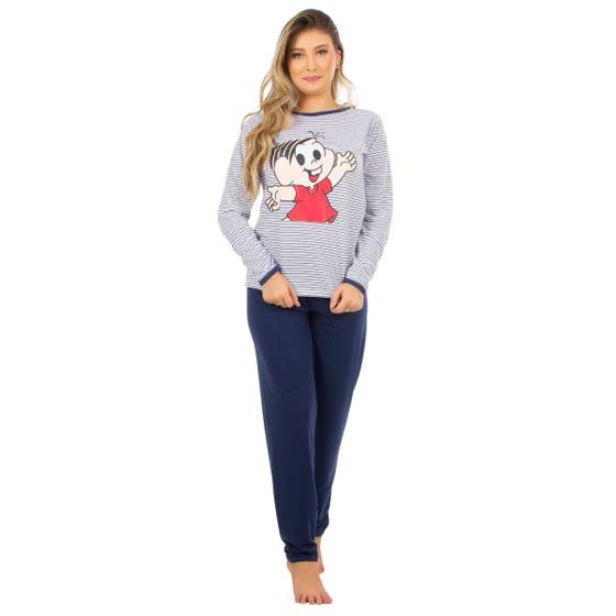 Imagem de Pijama de Frio Longo Feminino de Inverno  Adulto Mônica