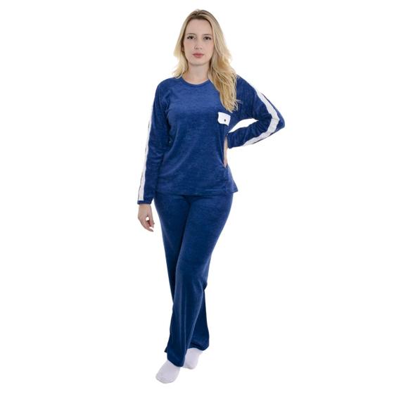 Imagem de Pijama de Inverno Feminino Plush bolsinho Matelassê Victory