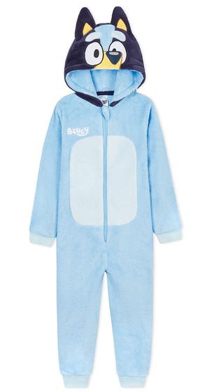 Imagem de Pijama de lã Bluey para crianças, meninos e meninas, azul de 3 a 4 anos