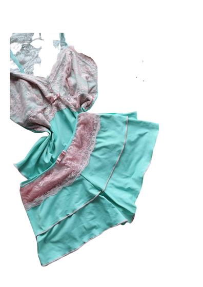 Imagem de Pijama de Liganete com Renda Bicolor Short e Blusa 3045