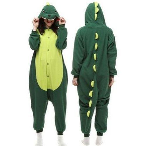 Pijama Dinossauro Adulto Com Capuz 100% Algodão Antialérgico A Pronta ...