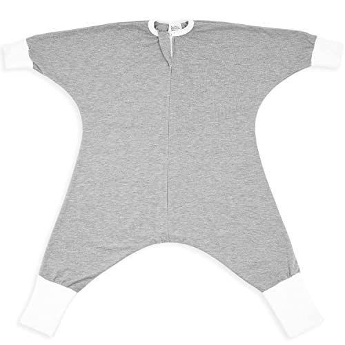 Imagem de Pijama Esquilo Voador Bebê Adormecido - Cobertor Vestível / Saco de Dormir com Punhos Sem Deslizamento para Crianças - Heather Grey - 2-3T