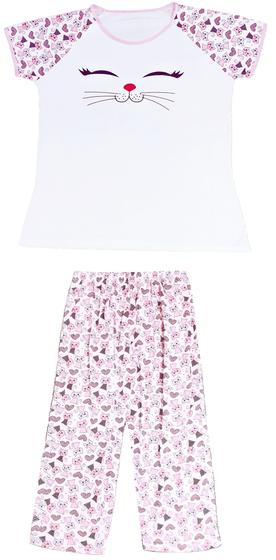 Imagem de Pijama Fem. M.Curta C/calça Capri Vários modelos Nº 42 Ao 48