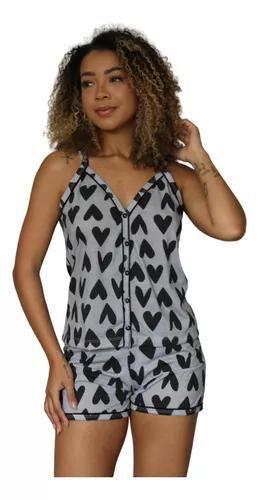 Imagem de Pijama Feminino Americano Alça Mescla Love