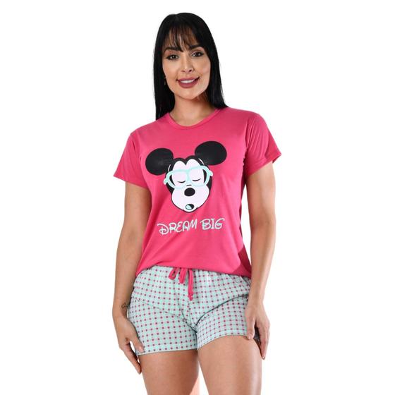 Imagem de Pijama Feminino com Manga Confortável Shortdoll Verão