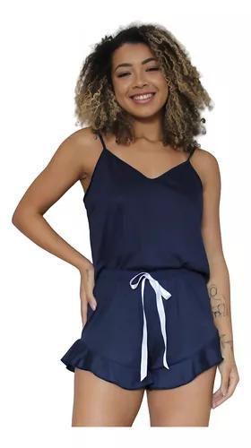 Imagem de Pijama Feminino Conjunto Romance Marinho