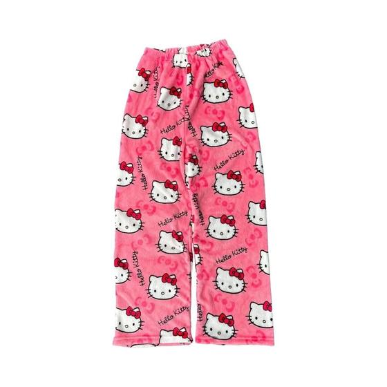 Imagem de Pijama Feminino de Flanela Hello Kitty - Quentinho e Confortável