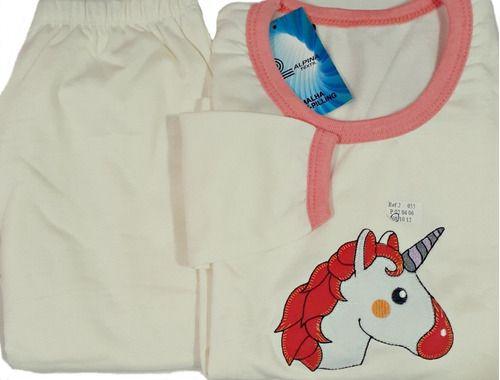 Imagem de Pijama Feminino Flanelado Grosso Unicornio / Gato Nº 4 Ao 8