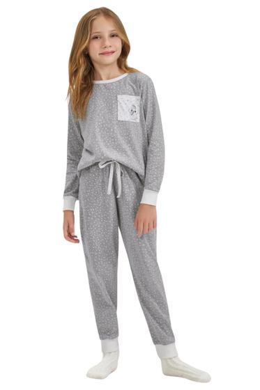 Imagem de Pijama Feminino Infantil Calça Manga Longa Cor Com Amor