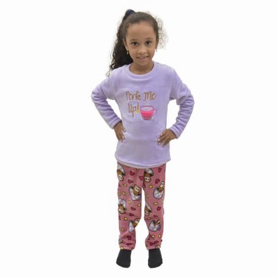 Imagem de Pijama Feminino Infantil Majestosa Fleece Victory