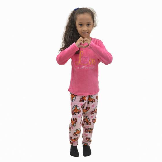 Imagem de Pijama Feminino Infantil Majestosa Fleece Victory