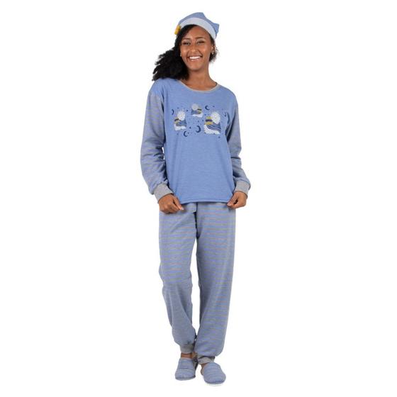 Imagem de Pijama Feminino Outono/Inverno Moletinho Moleton 