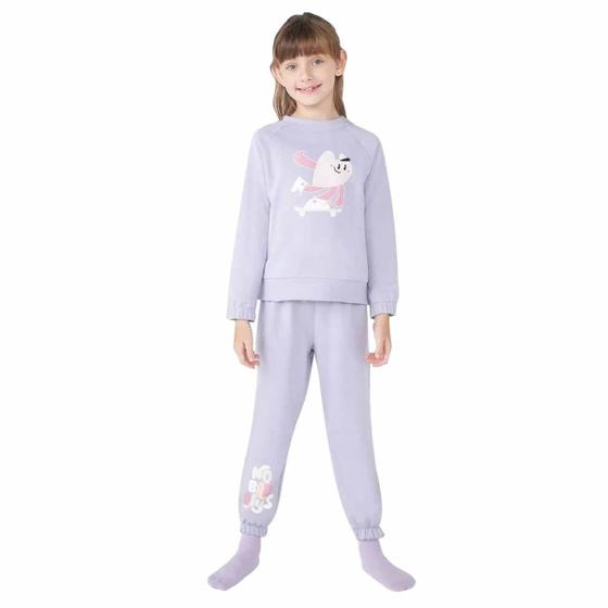 Imagem de Pijama Hering Infantil Menina Que Brilha No Escuro Lílas