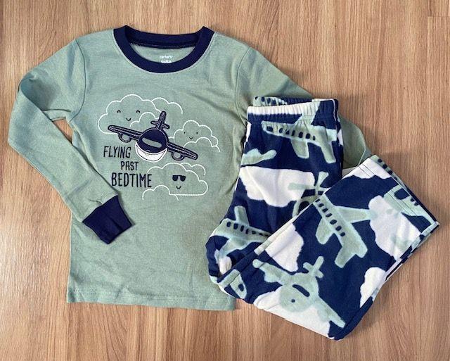 Imagem de Pijama infantil avião com calça Carters - 2 peças