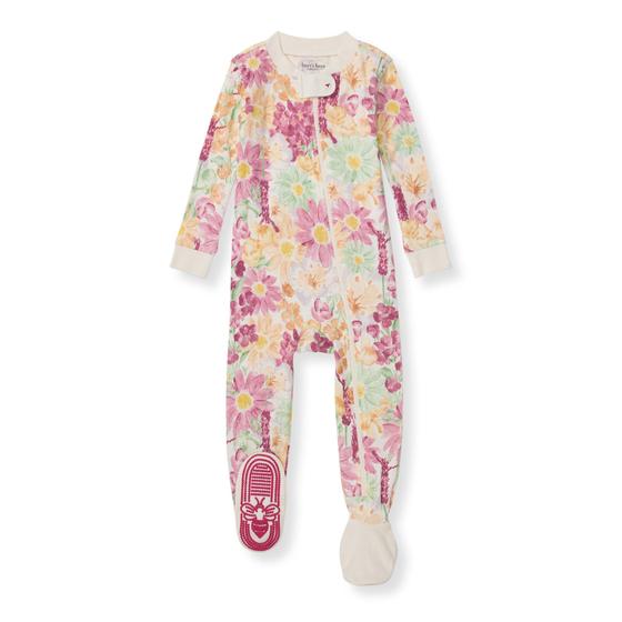 Imagem de Pijama Infantil Burt's Bees com Zíper - Floral Selvagem