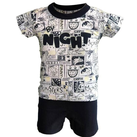 Imagem de Pijama Infantil Camiseta e Bermuda Verão By Night 12023 - Elian