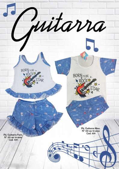 Imagem de Pijama infantil curto Guitarra 