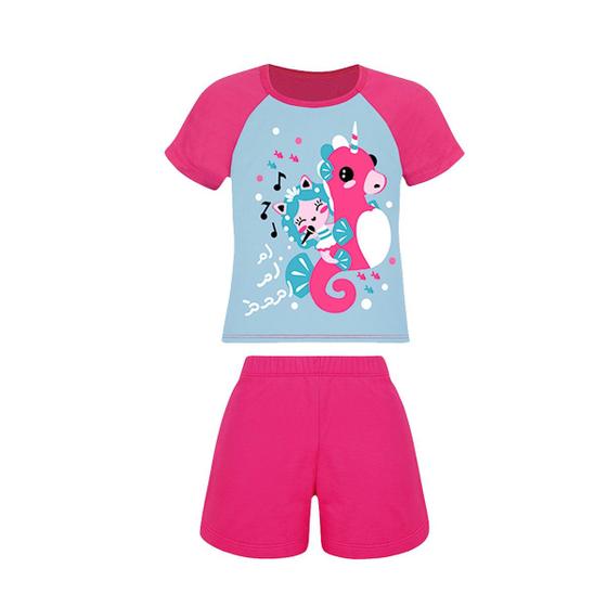 Imagem de Pijama Infantil Curto Lupo Meninas Gola Redonda 100% Algodão 2233