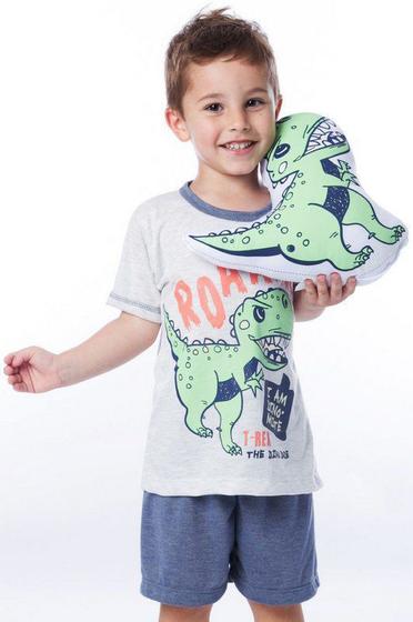 Imagem de Pijama infantil dino rex + almofada