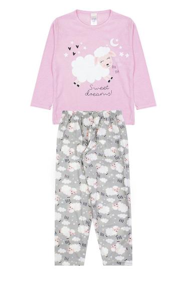 Imagem de Pijama Infantil Feminino Inverno Sweet Dreams - Hey Kids Rosa Claro