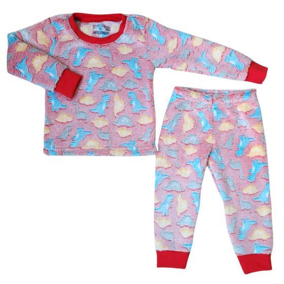 Imagem de Pijama Infantil Fleece Conjunto Peluciado Inverno Quentinho