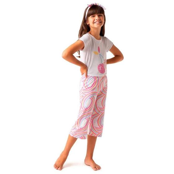 Imagem de Pijama  infantil manga curta pantacourt estampado feminino dedeka ref: 22114 4/8