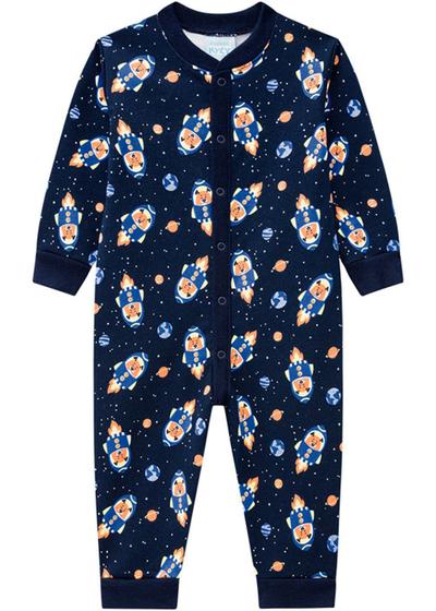 Imagem de Pijama Infantil Masculino Azul Estampado Inverno Kyly