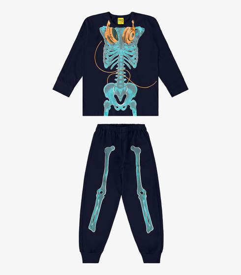 Imagem de Pijama Infantil Masculino Em Meia Malha Rovi Kids Azul