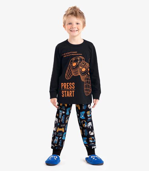 Imagem de Pijama Infantil Masculino Gamer Rovi Kids Preto