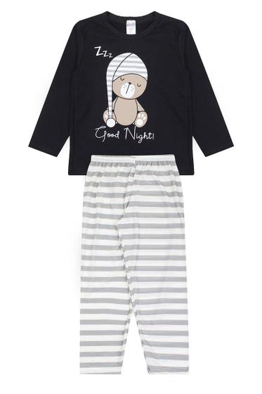 Imagem de Pijama Infantil Masculino Inverno Good Night - Hey Kids Preto