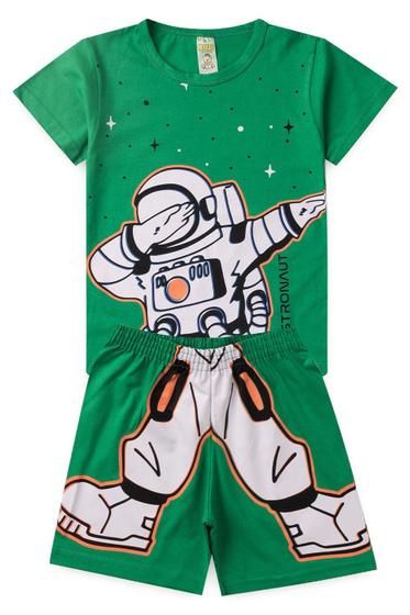 Imagem de Pijama Infantil Masculino Verão Astronaut - Hey Kids - Verde