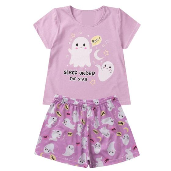 Imagem de Pijama Infantil Menina Baby Doll Estampas Divertidas Verão