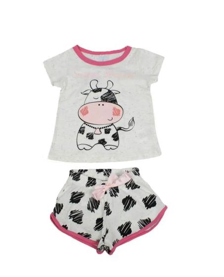 Imagem de Pijama infantil  menina estampado vaquinha